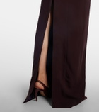 The Attico Embellished satin gown