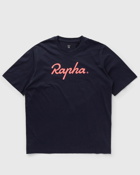 Rapha Men's Cotton T Shirt   Large Logo Blue - Mens - Shortsleeves