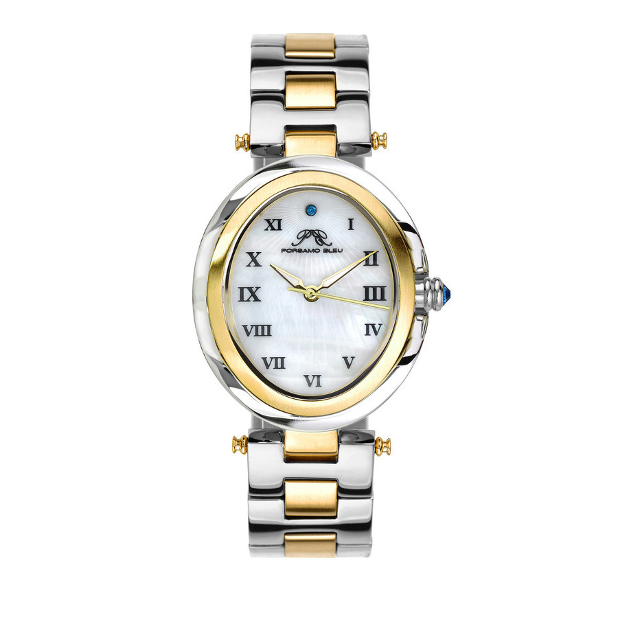 Porsamo Blue Oval Luxury Women’s Bracelet Watch with Swarovski Crystals 30.75mm Porsamo Bleu South Sea Oval Quartz Ladies Watch 105FSSO  main image 2