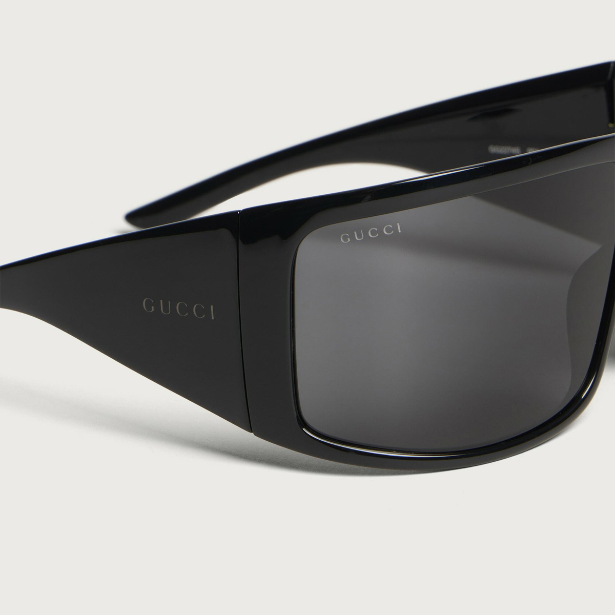 Gucci Men's GG2274S Lettering Sunglasses in Black/Smoke