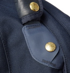 visvim - Leather-Trimmed CORDURA Backpack - Men - Navy