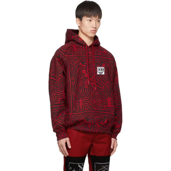 Etudes Red and Black Keith Haring Edition Odysseus Hoodie