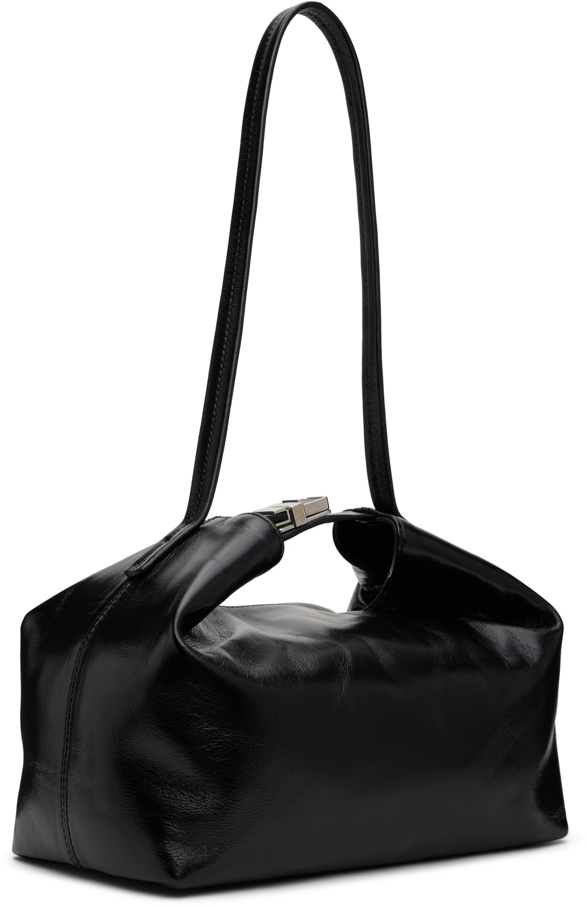 BY FAR Black Bea Creased Leather Bag By Far