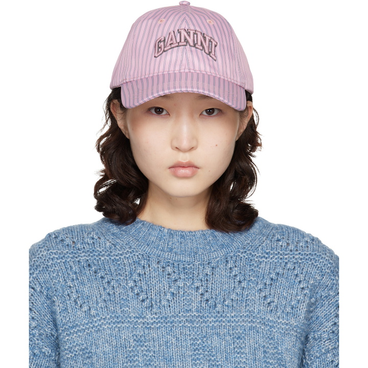 Photo: GANNI Pink Printed Nylon Cap
