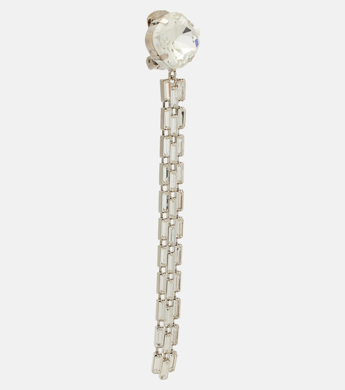 Alessandra Rich Fringed clip-on drop earrings