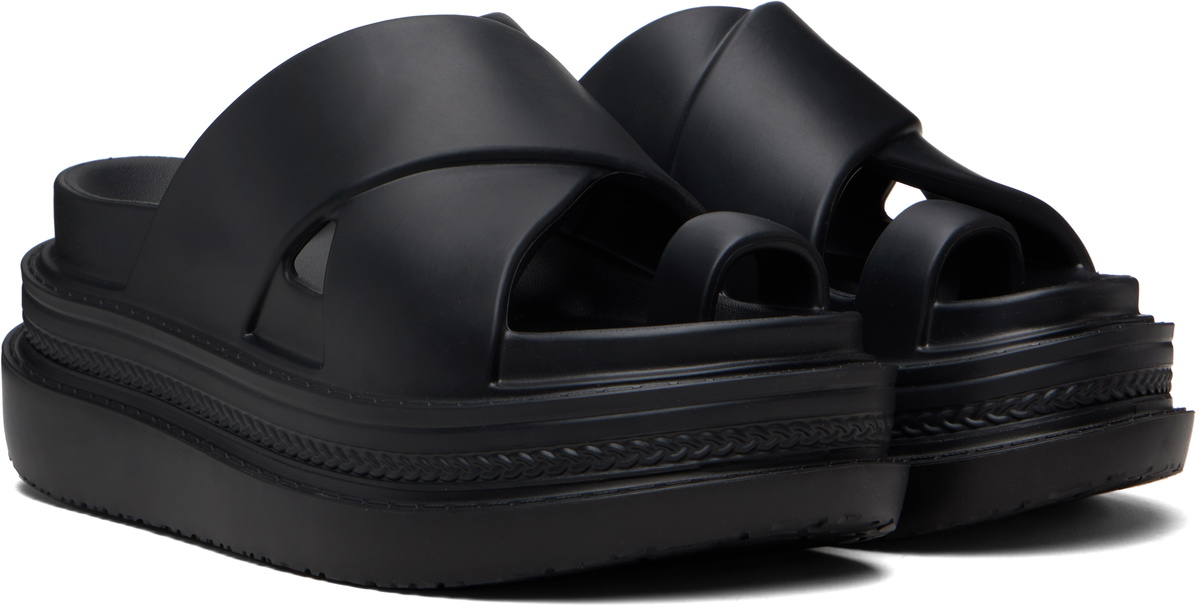 sacai Black Foam Multiple Sole Sandals