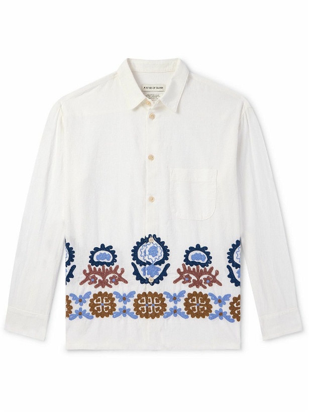 Photo: A Kind Of Guise - Gusto Embroidered Cotton Shirt - White