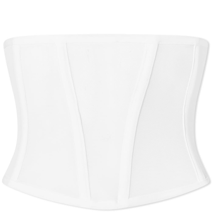 Photo: Viktoria & Woods Women's Sistine Corset Turtleneck Top in White