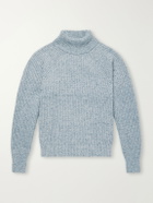 Inis Meáin - Boatbuilder Ribbed Cashmere Sweater - Blue