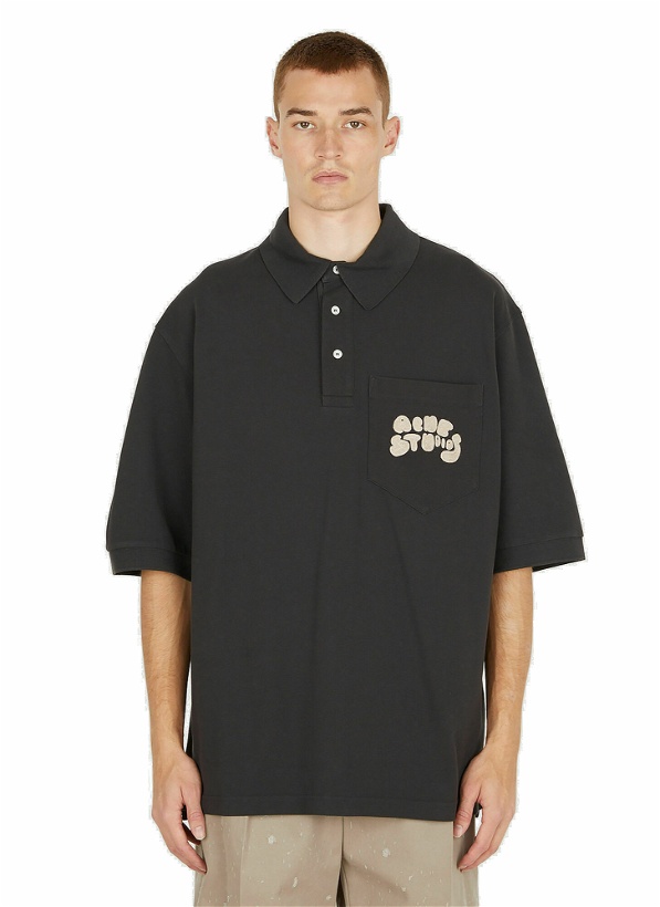 Photo: Bubble Logo Polo Shirt in Dark Brown