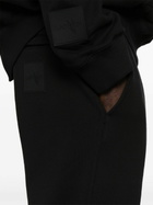 Lanvin Black Logo-Embroidered Cotton Track Pants