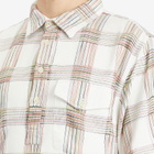 Dubbleware Men's Dobby Check Pullover Shirt in White