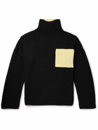 JW Anderson - Oversized Logo-Embroidered Knitted Rollneck Sweater - Black