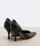 The Row Delfine leather pumps