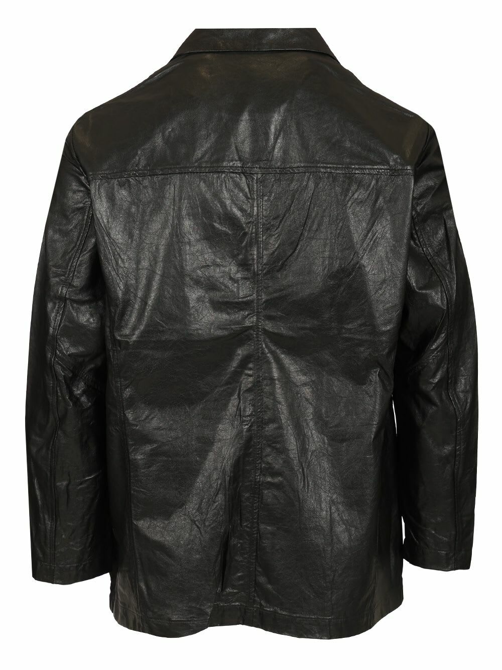 Giorgio Brato Blazer Wrinkled Lamb Leather Col. Nero