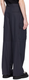Bottega Veneta Navy Pleated Cargo Pants