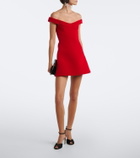 David Koma Off-shoulder velvet minidress