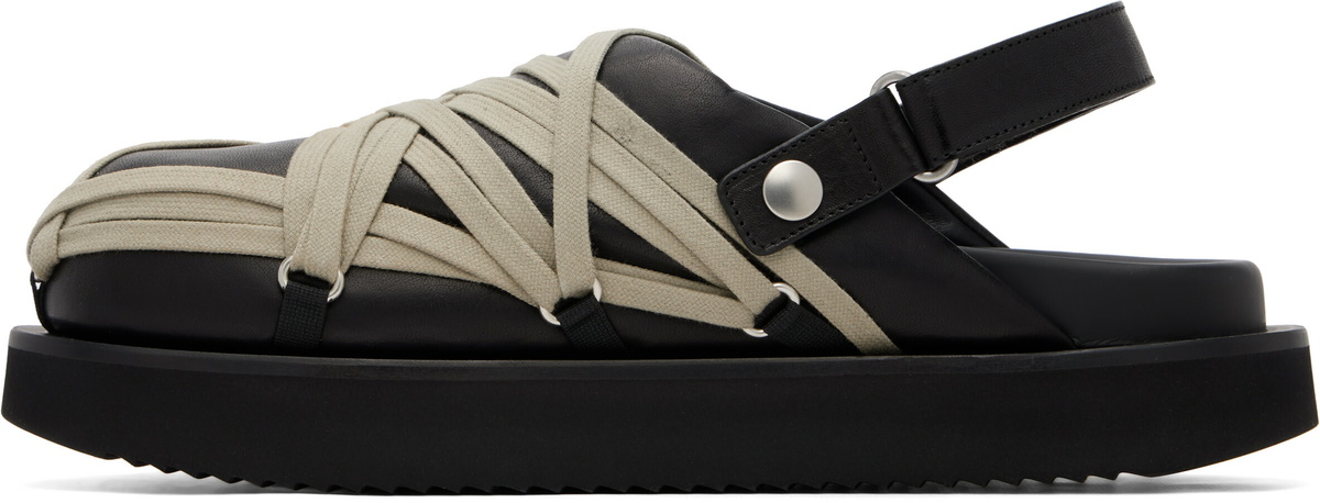 Rick Owens Black Tower Padded Megalace Platform Loafers