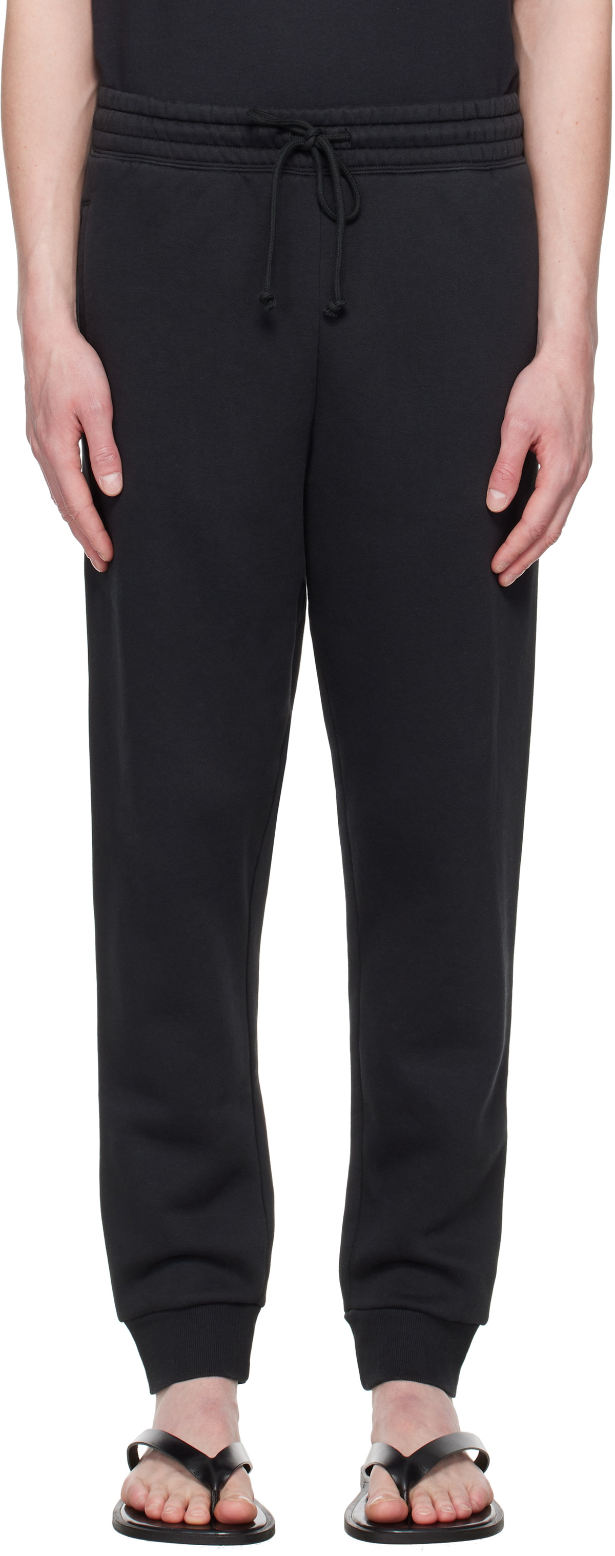 SKIMS Black Fleece Lounge Tapered Sweatpants