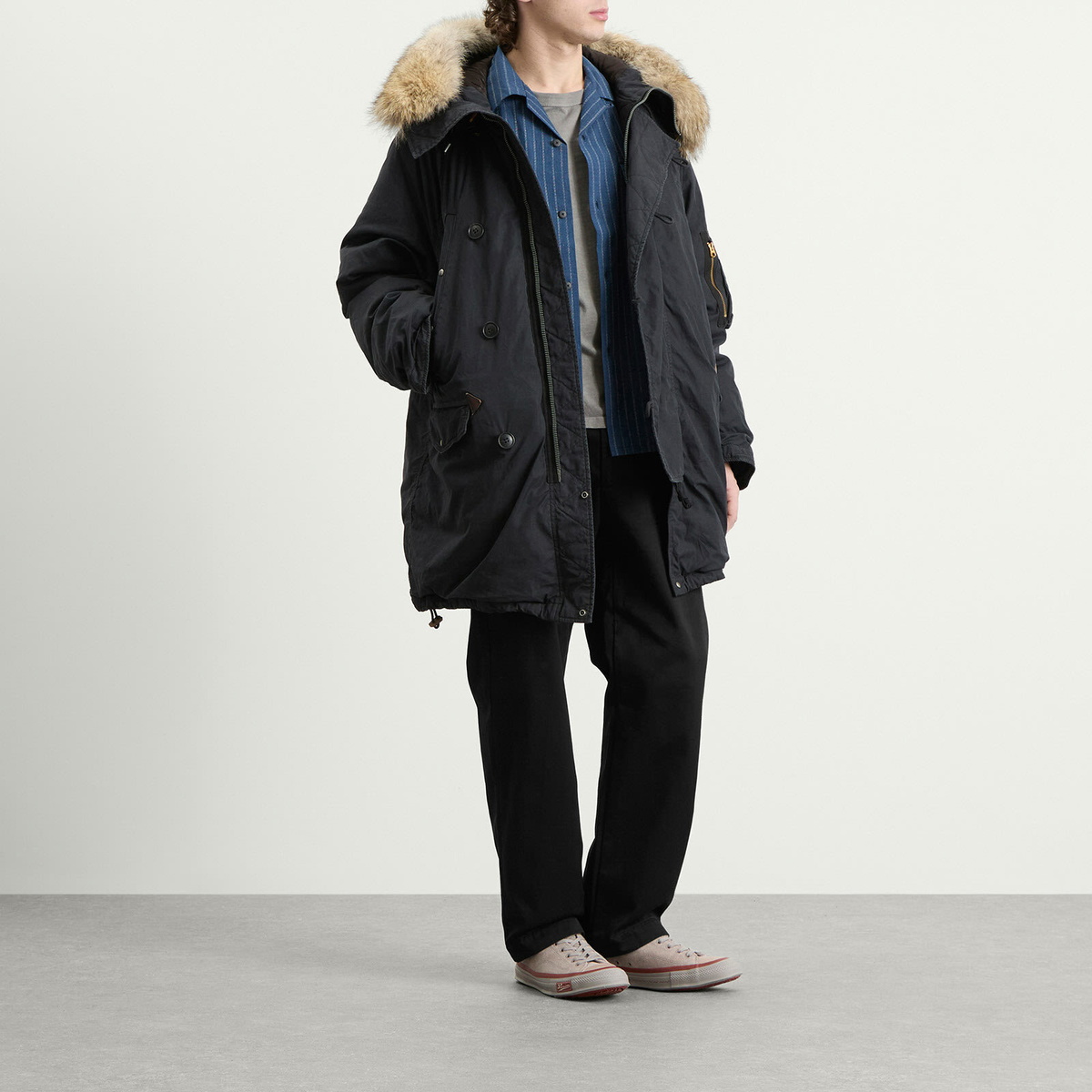 Visvim Men's Valdez Down Jacket in Black Visvim