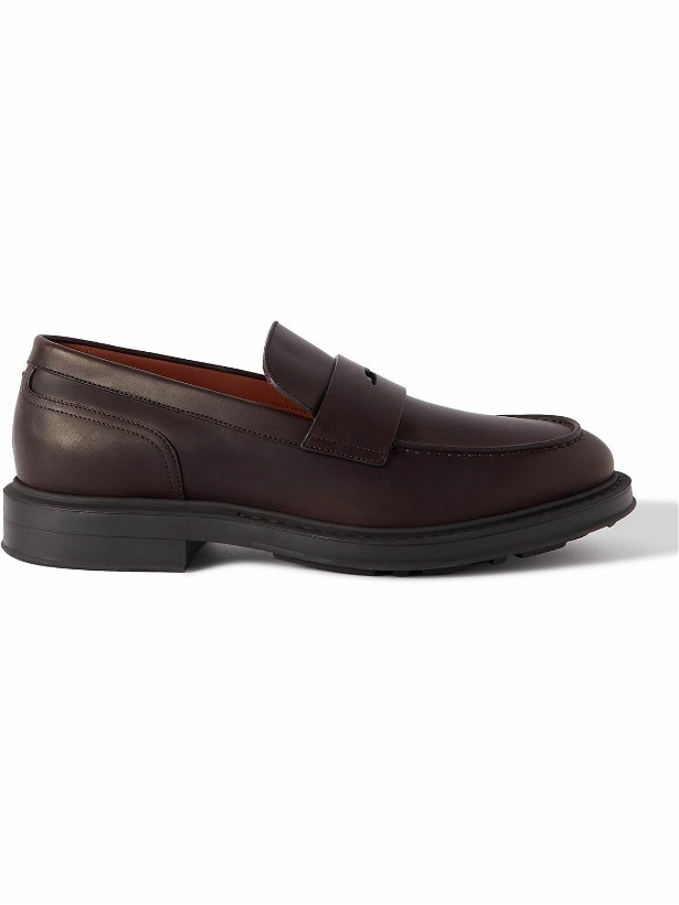 Photo: Loro Piana - Travis Leather Penny Loafers - Brown
