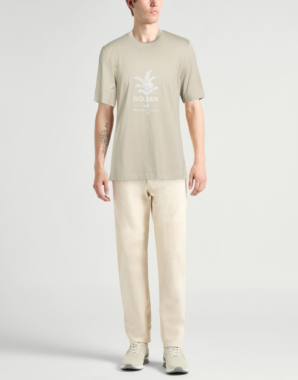 Brunello Cucinelli Mens T-shirt Khaki