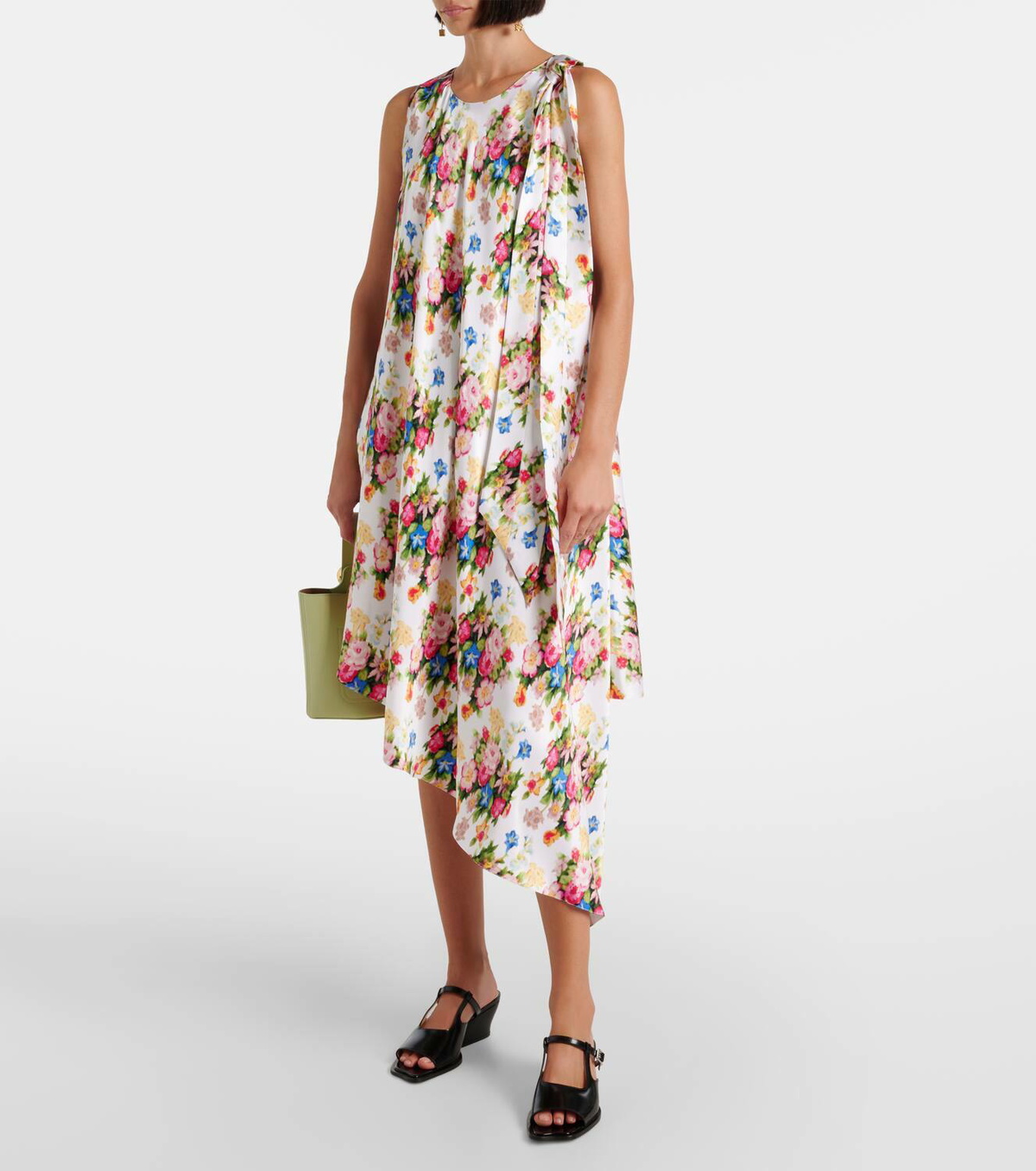 【関税込み】LOEWE FLORAL DRESS Loewe Floral Printed Mesh Tube Dress | Neiman Marcus