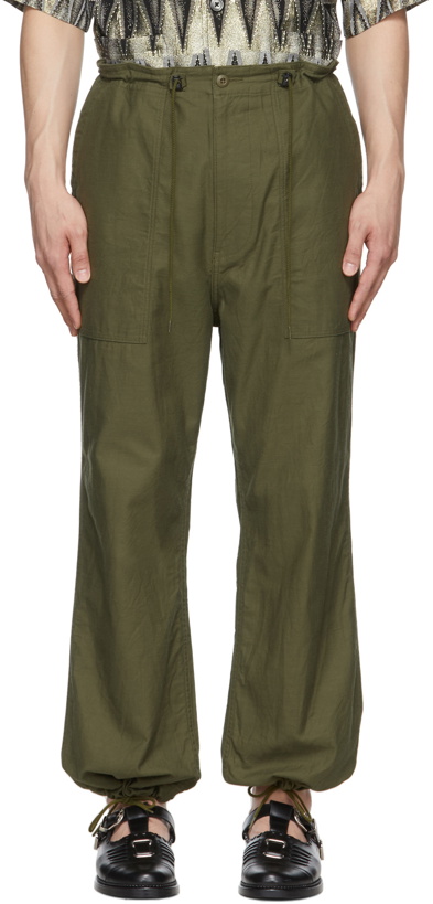 Photo: Needles Khaki String Fatigue Trousers