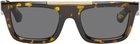 Burberry Brown & Yellow Classic Rectangular Sunglasses