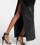 Mônot Leather maxi skirt