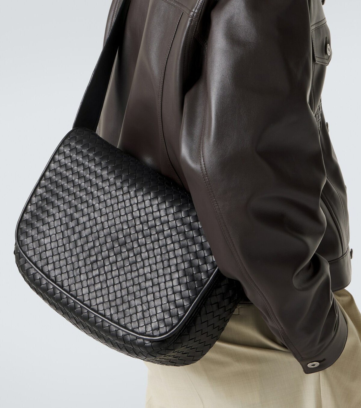 Bottega Veneta Veneto Intrecciato Large leather shoulder bag