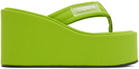 Coperni Green Wedge Sandals