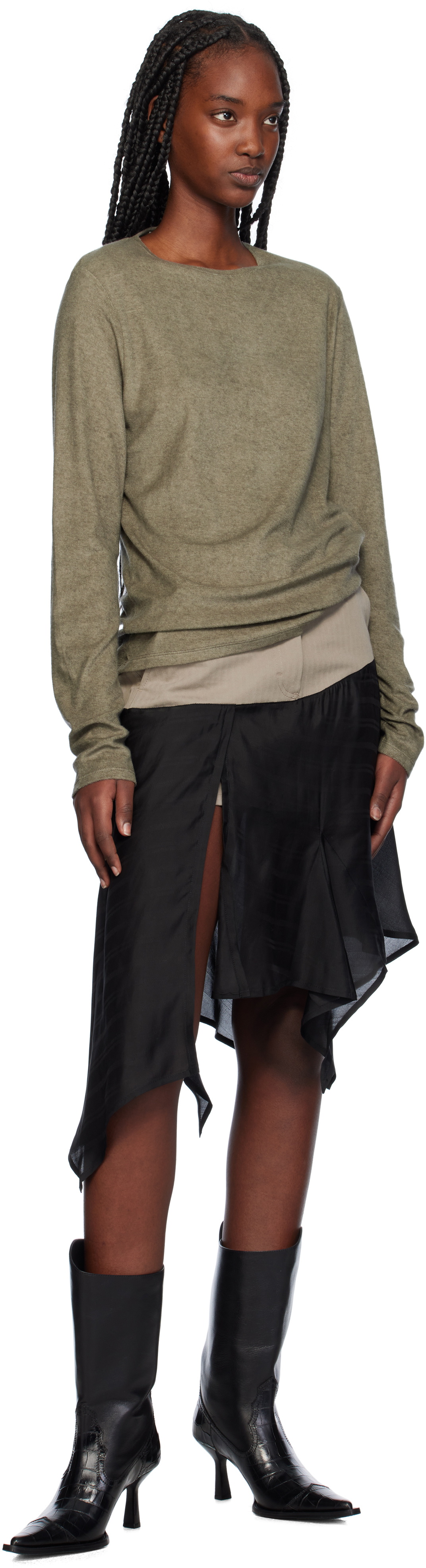 OUR LEGACY Khaki Regular Longsleeve T-shirt