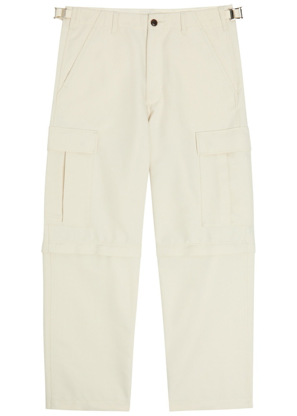 Photo: Vowels Zip off Wool-blend Cargo Trousers Off White