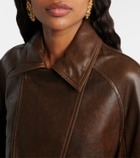 Nour Hammour Rafe leather bomber jacket