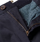Incotex - Slim-Fit Cotton-Twill Cargo Trousers - Men - Blue