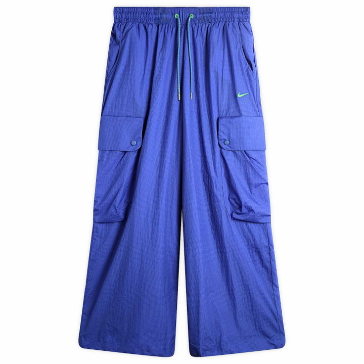 Photo: Nike Men's Project F.R.O.G. Transparent Cargo Pant in Hyper Royal/Hyper Pink/Green Shock