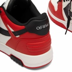 Off-White Men's Out Of Office Leather Sneakers in Red/Black