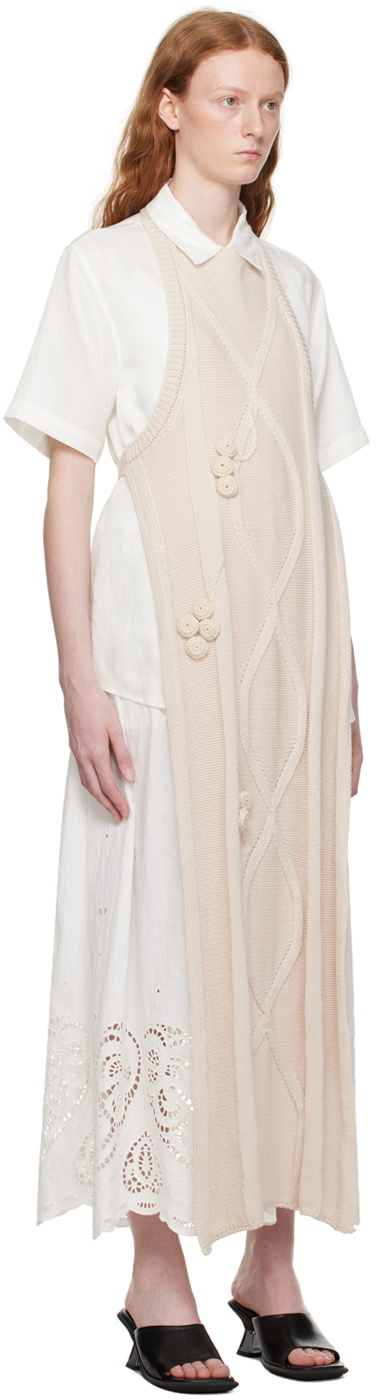 S.S.Daley Beige Elvina Apron Midi Dress