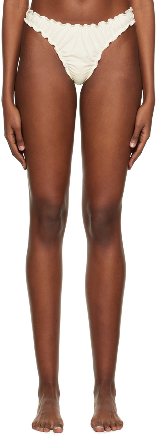 softandwet SSENSE Exclusive Off-White Frilled Bikini Bottoms