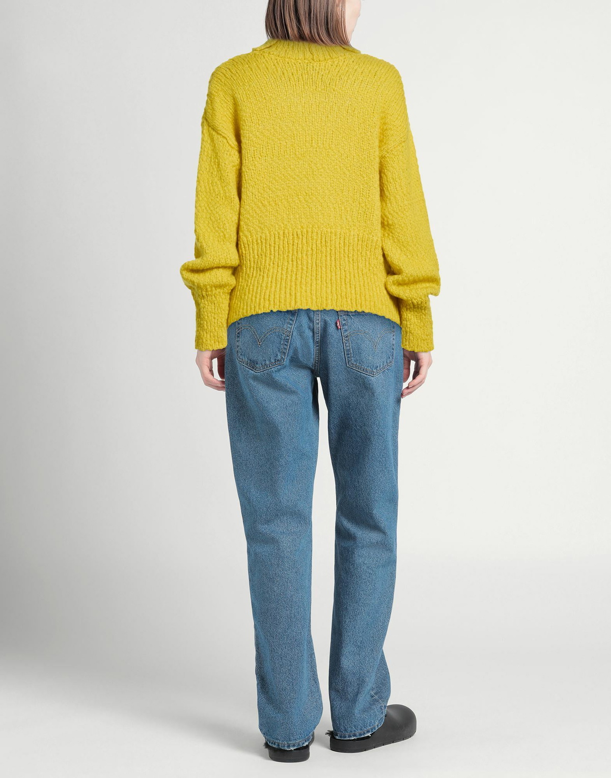 Manila Grace Womens Turtleneck in Yellow