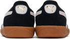PUMA Black & Gray Palermo Leather Sneakers