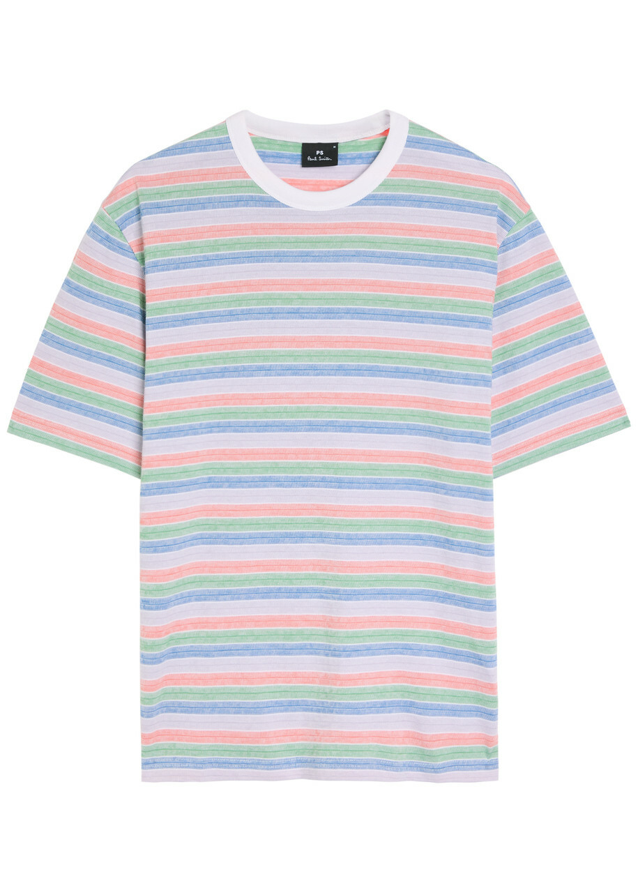 PS Paul Smith Striped Stretch-cotton T-shirt Multicoloured 1