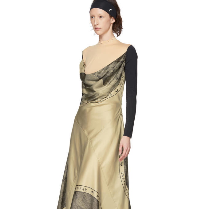 【MARINE SERRE】vintage silk scarf dress