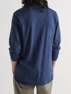 Barena - Nalin Cotton-Jersey Henley T-Shirt - Blue