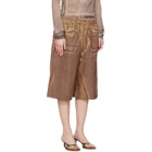 Acne Studios Tan Printed Shorts