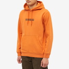 Napapijri Men's Box Logo Popover Hoody in Orange Butternut