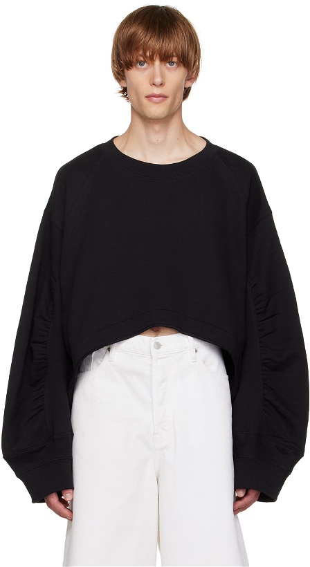 Photo: Dries Van Noten Black Asymmetric Sweatshirt
