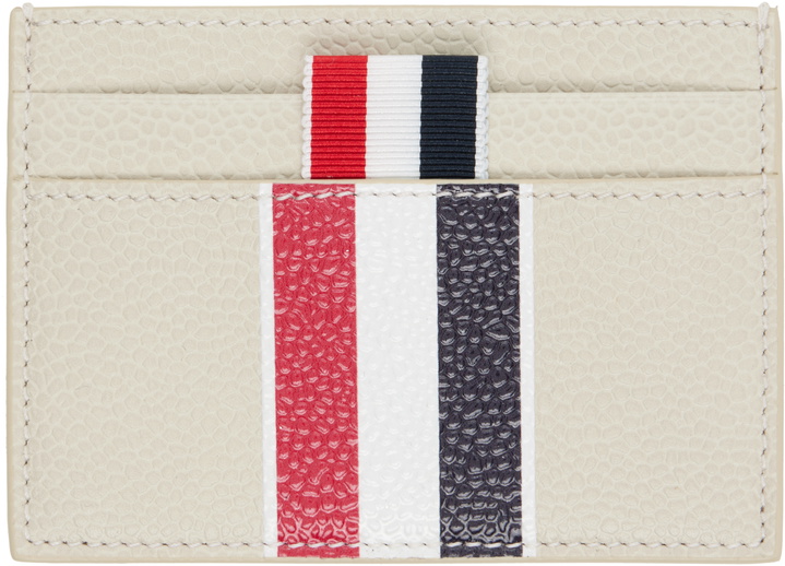 Photo: Thom Browne Beige Single Card Holder