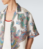 Etro Paisley silk twill bowling shirt
